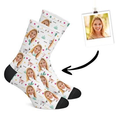 Custom Alpaca Socks-White