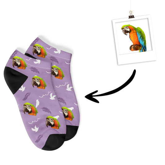 Custom Bird Sneaker Socks-Purple
