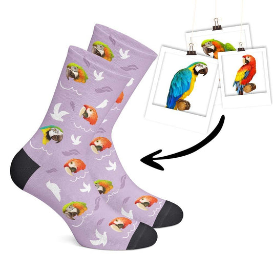 Custom Bird Socks-Purple