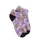 Custom Cat Sneaker Socks-Purple