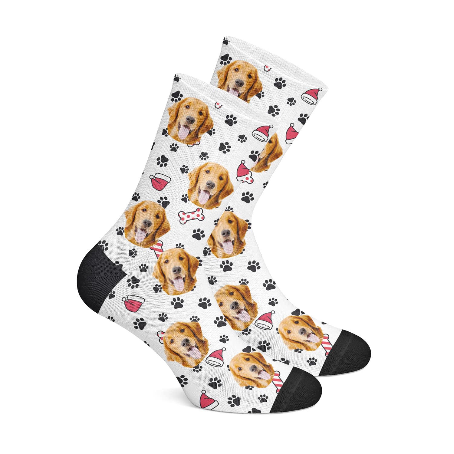 Custom Christmas Dog Socks-