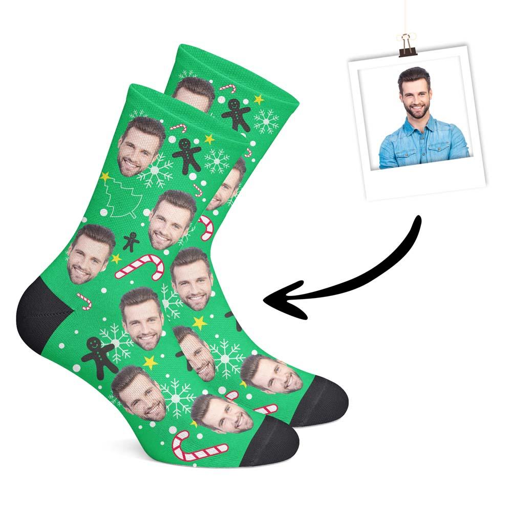 Custom Christmas Socks-Green
