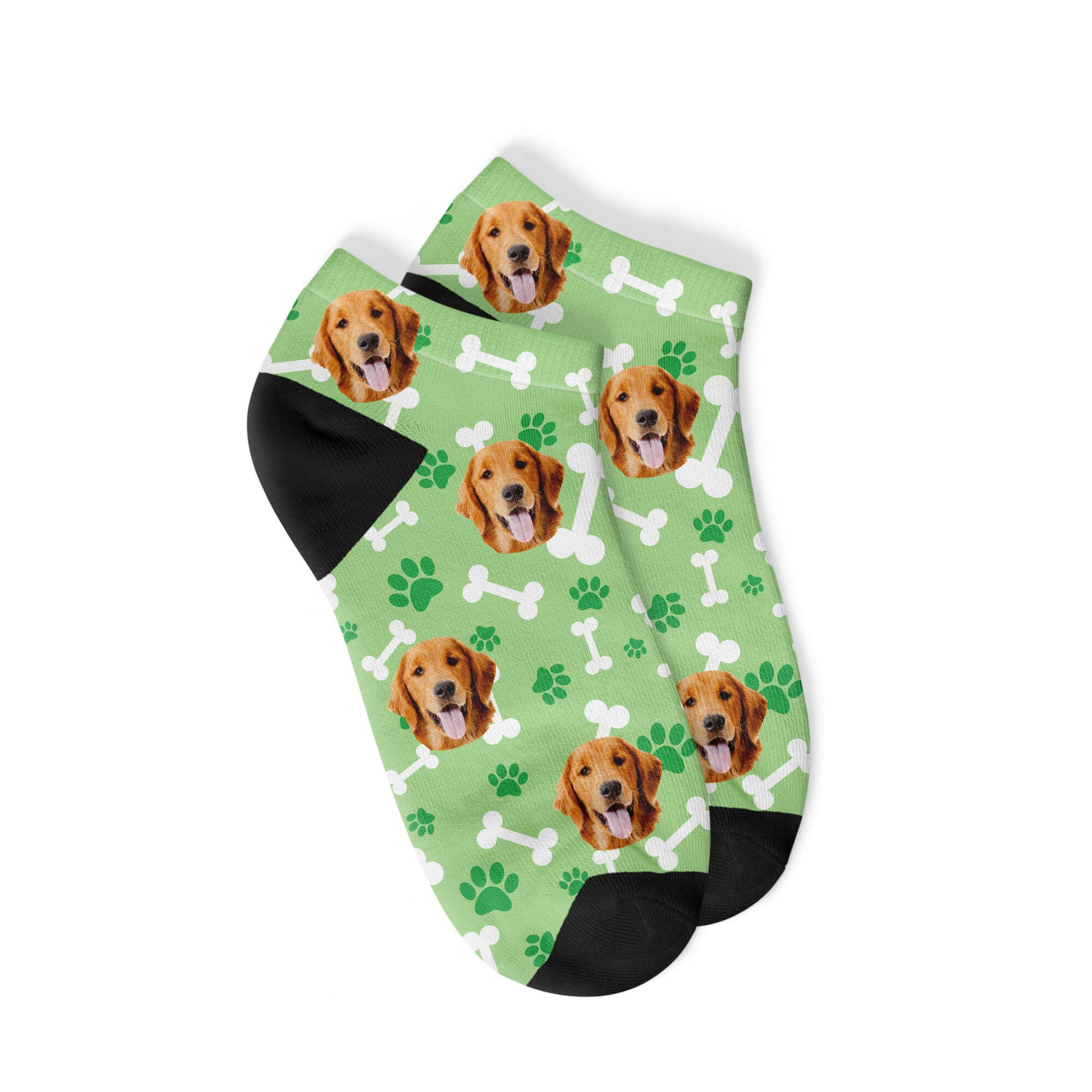 Custom Dog Sneaker Socks-Green