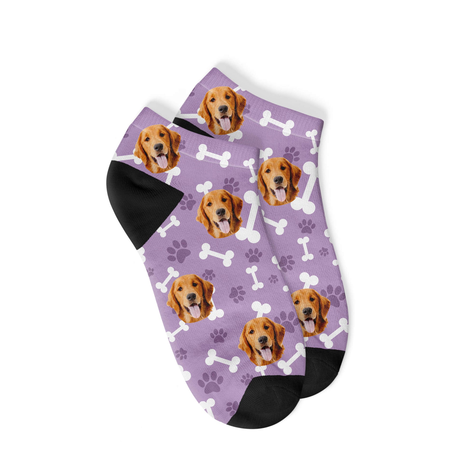 Custom Dog Sneaker Socks-Purple