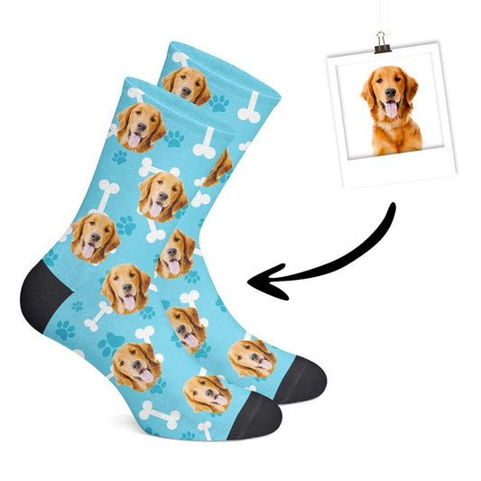 Custom Dog Socks-Blue