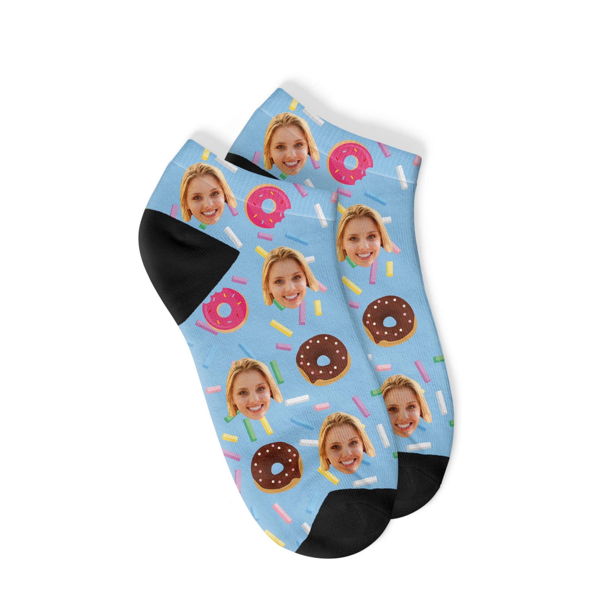 Custom Donut Sneaker Socks-