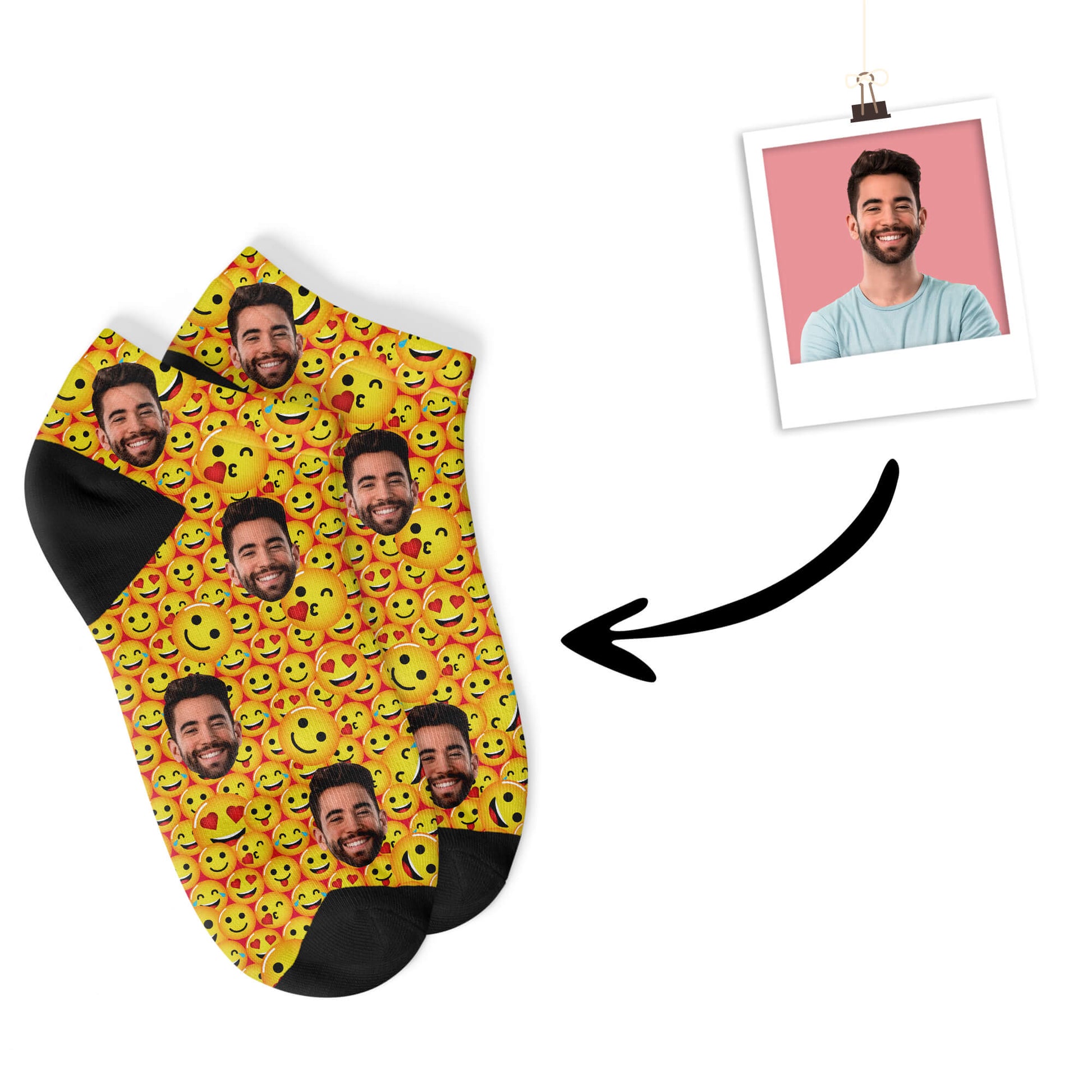 Custom EMOJI Sneaker Socks-EMOJI