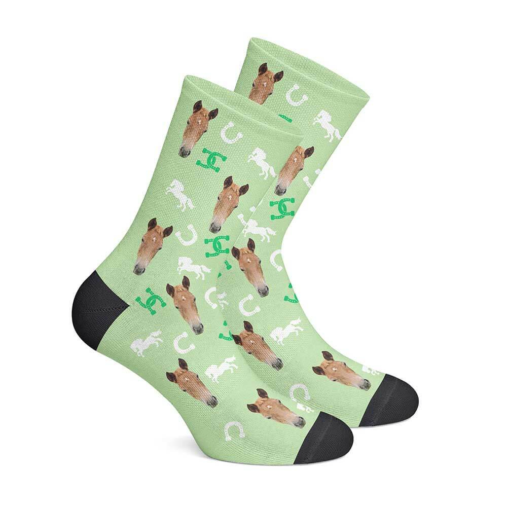 Custom Horse Socks-Green