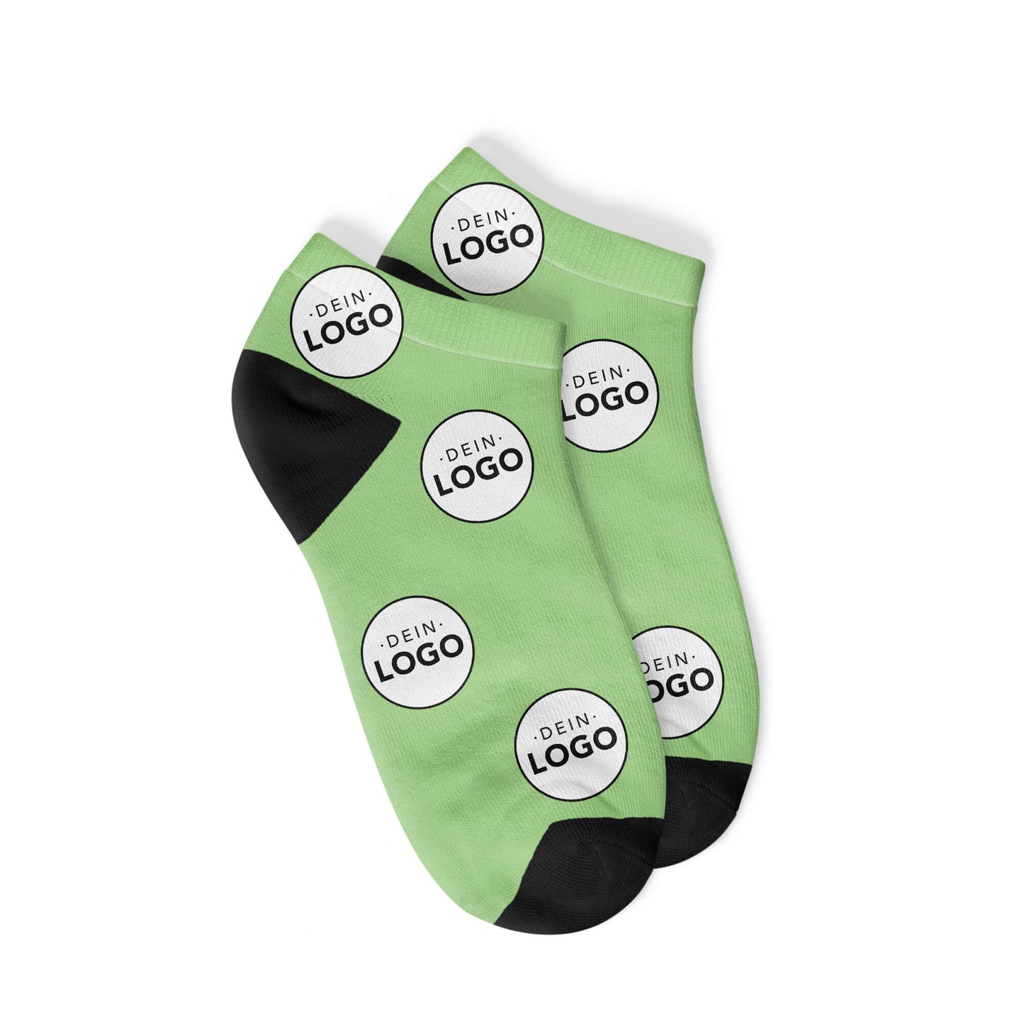 Custom Logo Sneaker Socks-Green