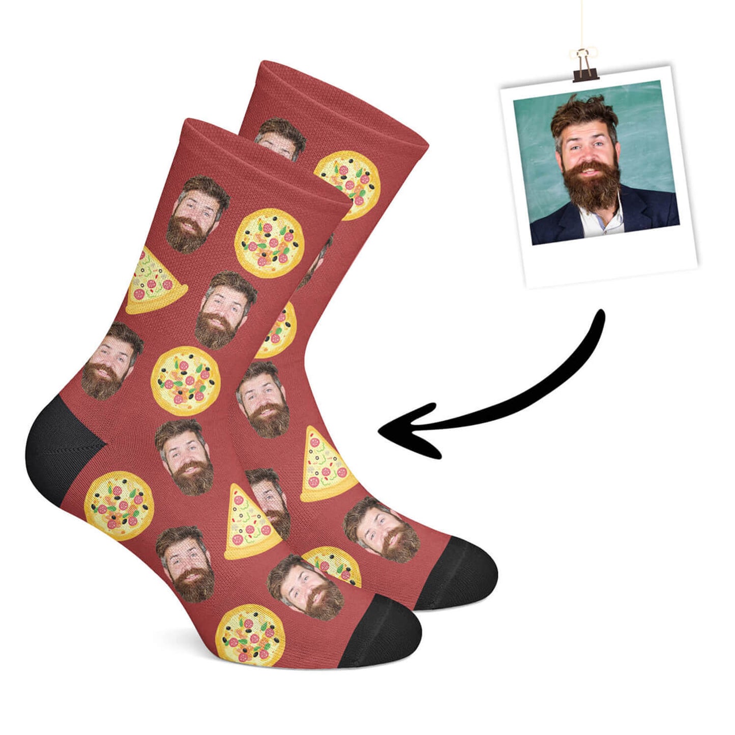 Custom Pizza Socks-