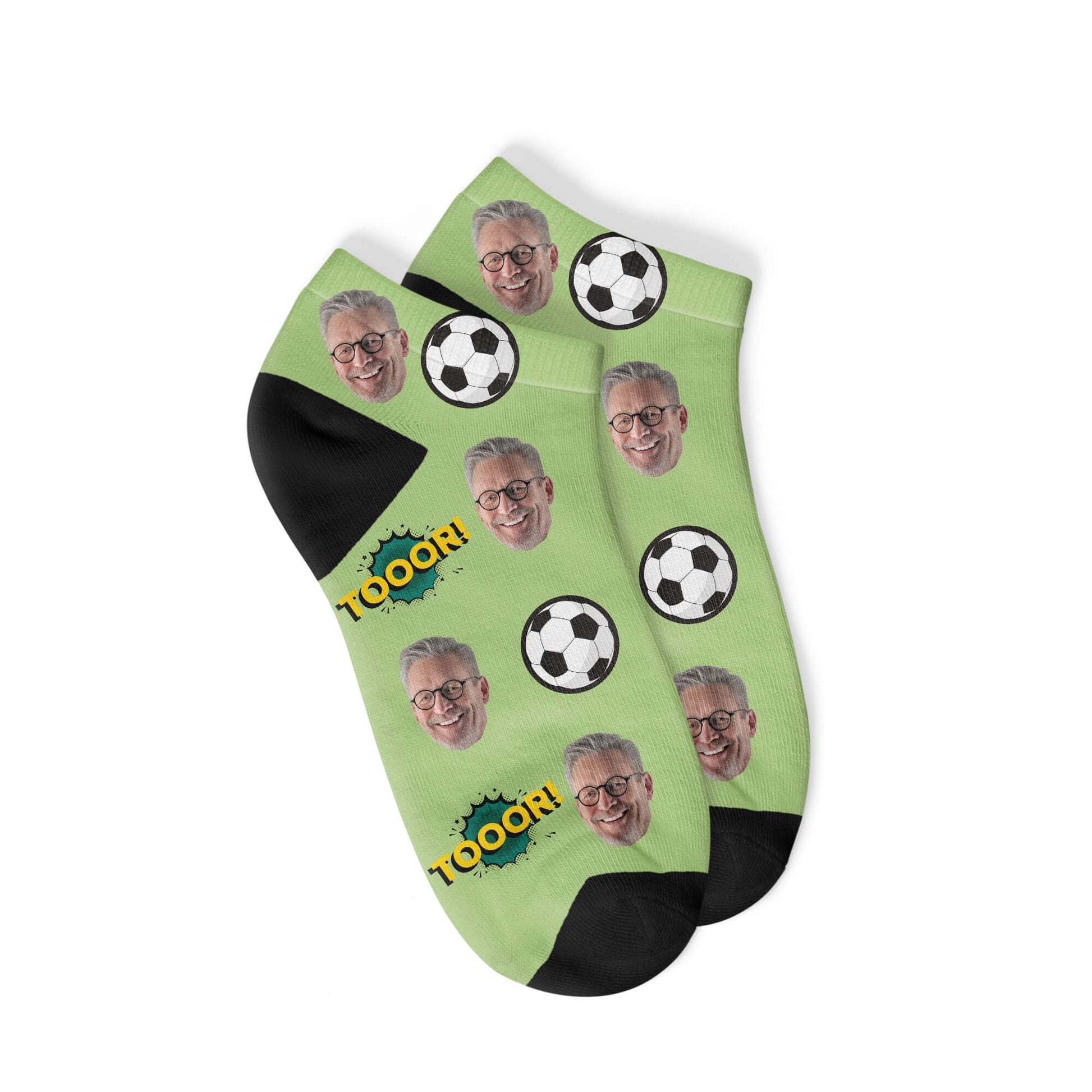 Custom Soccer Sneaker Socks-Green