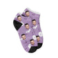 Custom Spooky Halloween Sneaker Socks-Purple